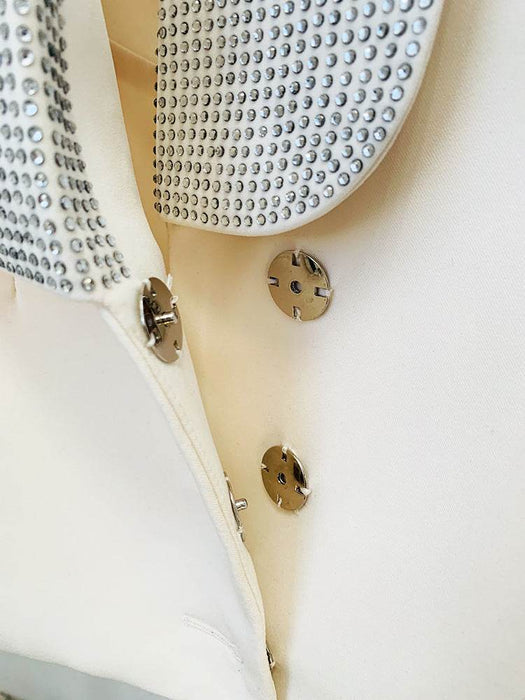 Dio Trendy Backless Blazer Skirt with Diamond Detail - Dio Kollections