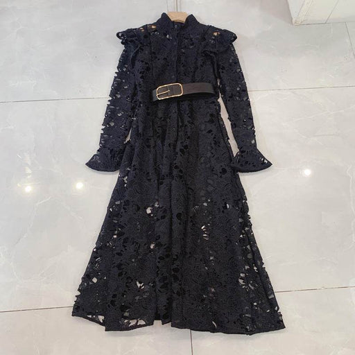 Dio Lace Embroidered Two-Piece Dress with High Waist Skirt - Dio Kollections