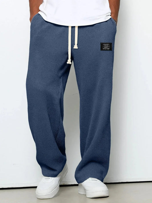 Loose Drape Straight-Leg Sweatpants Wide-Leg Sports Casual Jogger Pants