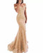 Dio Women's Elegant Off Shoulder Boat Neck Lace Appliques Mermaid Evening Dresses - Dio Kollections