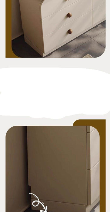 Modern Walnut Solid Wood Dressing Table with Multi-Storage and Mirror Options - Dio Kollections