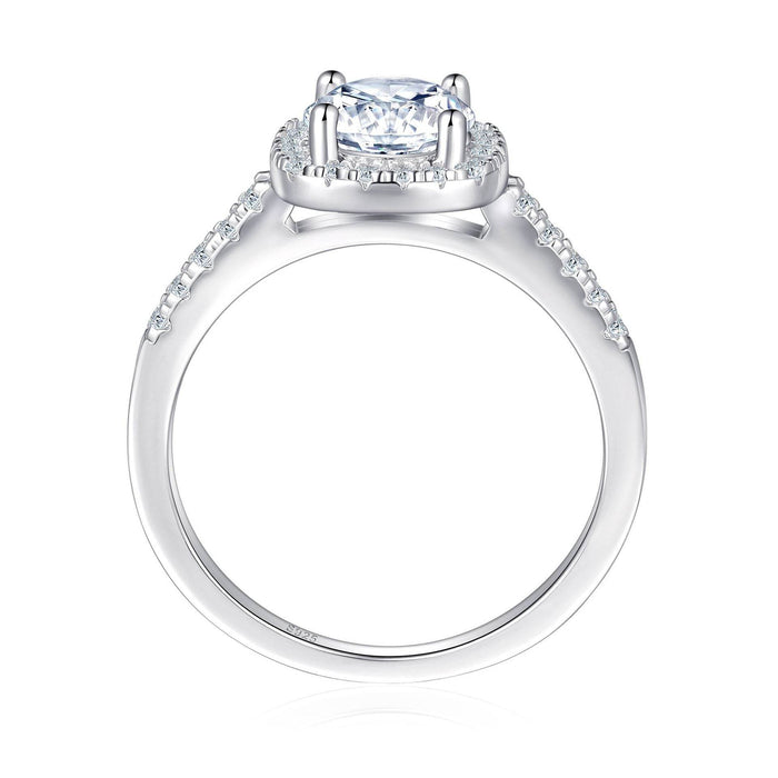 Princess Square Simulation Diamond Ring Women 925 Sterling Silver Zircon Wedding Ring - Dio Kollections