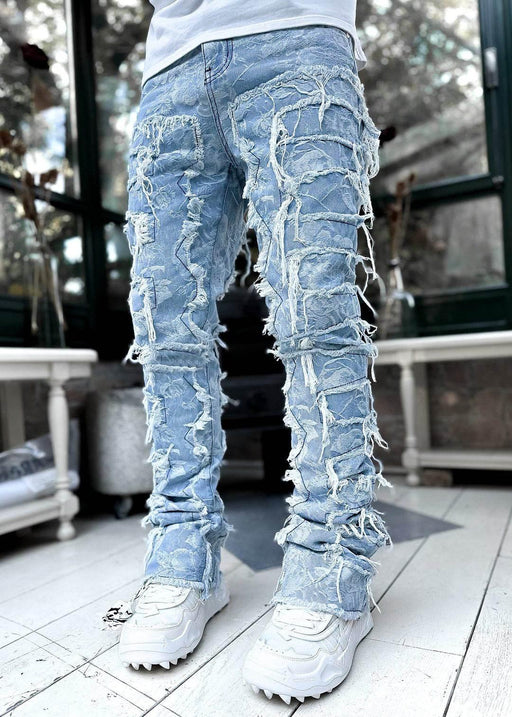 Dio New Men's Denim Straight Pants Street Fashion Stretch Straight Pants - Dio Kollections