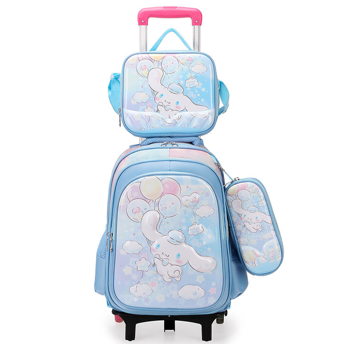 Children's suitcase set with cartoon design on a white background