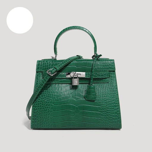 Fashion Trend Kelly Bag Crocodile Pattern Hand luggage Shoulder Versatile Crossbody Bag - Dio Kollections