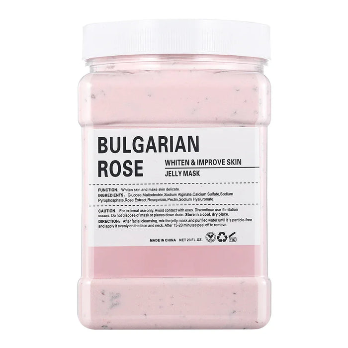 Bulgarian Rose jelly mask packaging on a white background