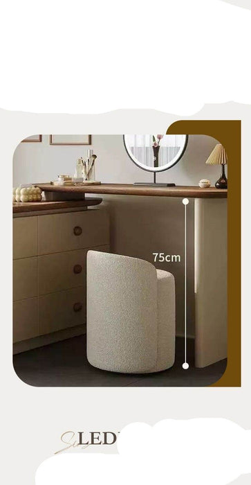 Modern Walnut Solid Wood Dressing Table with Multi-Storage and Mirror Options - Dio Kollections