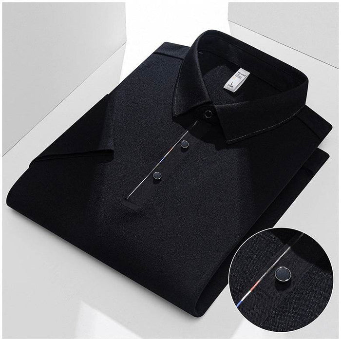 Cotton Short-sleeved Polo Shirt Men's Business Casual Lapel Solid Color Shirt - Dio Kollections