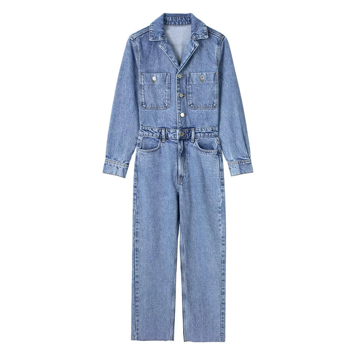 Dio Women's Denim Jumpsuit Rompers Casual Overalls Playsuit with Pocket - Dio Kollections