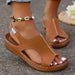 Dio Hollow Out Toe Round Toe Beach Roman Sandals - Dio Kollections
