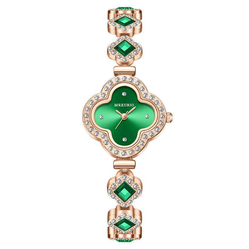 Dio Hot Fashion Clover Bracelet Quartz Watch Emerald Women's Watch - Dio Kollections