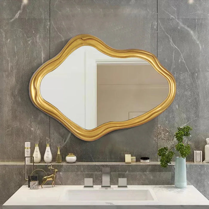 Baroque Nordic Decorative Living Room Wall Hanging Special-Shaped Makeup Mirror