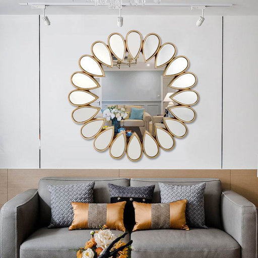 Water Drops Entrance Sun Decoration Mirror Glass Splicing Bathroom Mirror Fireplace - Dio Kollections