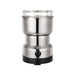 Stainless steel coffee grinder on a white background