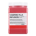 Red container labeled 'Vampire PLLA Infusion' on a white background