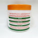 Cantu Argan Oil Leave-In conditioning repair cream jar with orange lid on a white background