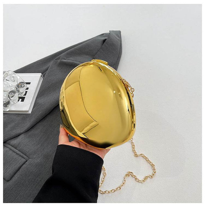 Trendy Oval Acrylic Box Bag with Chain Strap - Dio Kollections