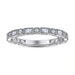 S925 Silver Women's Sterling Row Ring Same Row Diamond Zircon Women's Silver Ring Z+2 1/2 - Dio Kollections