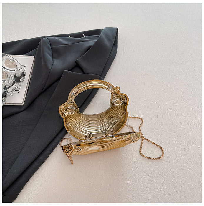 Clutch Bag Women Fashion Western Style Personality Trendy Handbag Crescent Bag