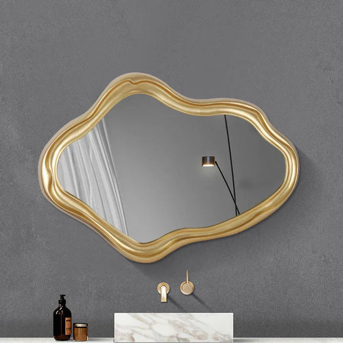 Baroque Nordic Decorative Living Room Wall Hanging Special-Shaped Makeup Mirror