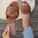 Plus Size Slippers 2025 Summer Versatile Style Cross Flat Slippers Size 35-43 - Dio Kollections