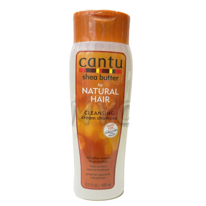 Cantu shea butter cleansing cream shampoo bottle on a white background