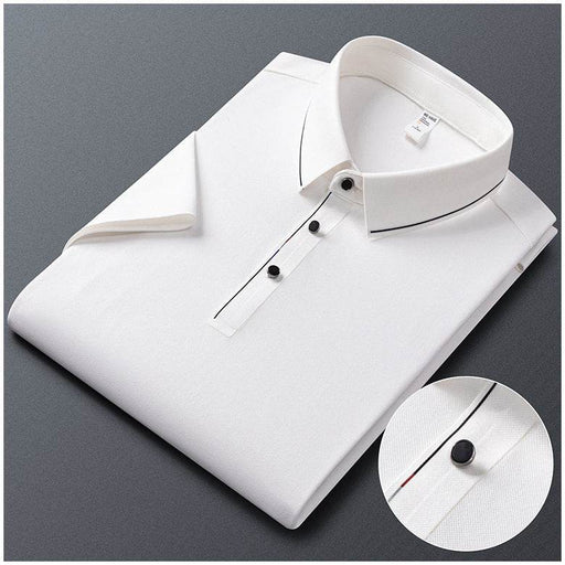 Cotton Short-sleeved Polo Shirt Men's Business Casual Lapel Solid Color Shirt - Dio Kollections
