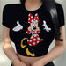 Dio Women's Sexy Slim Cartoon Disney Printing Stitch Crop Top Fit T Shirt - Dio Kollections