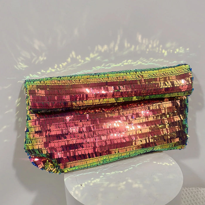 Ultra-Shiny Sequin Clutch Bags French Beaded Evening Handbags
