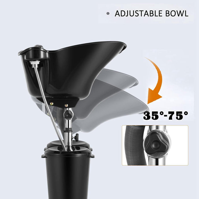 Adjustable horse saddle bowl with a range of 35° to 75° on a light gray background.