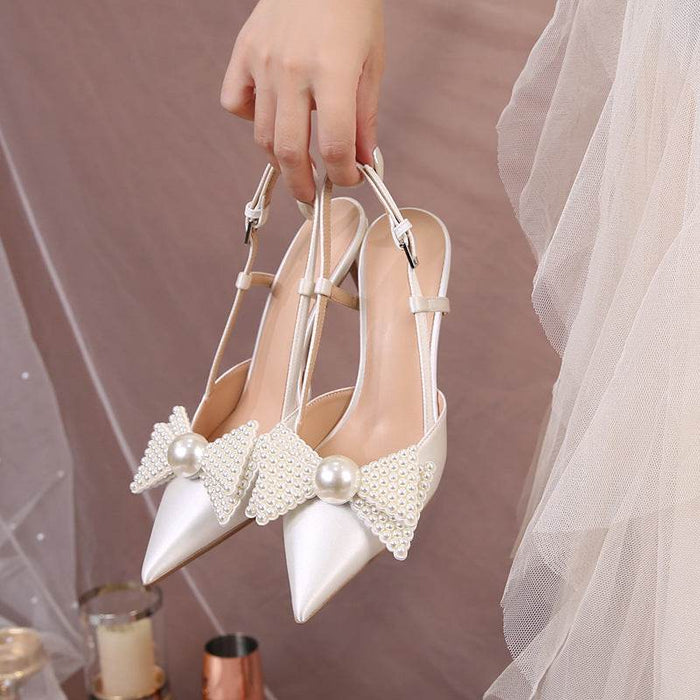 Chic Pointed Toe Hollow Sandals with Detachable Buttons for Women - Dio Kollections