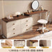 Modern Walnut Solid Wood Dressing Table with Multi-Storage and Mirror Options - Dio Kollections