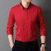 Men's Business Shirt Long Sleeve Non-Iron Four Sided Stretch Drill Buckle Shirt - Dio Kollections