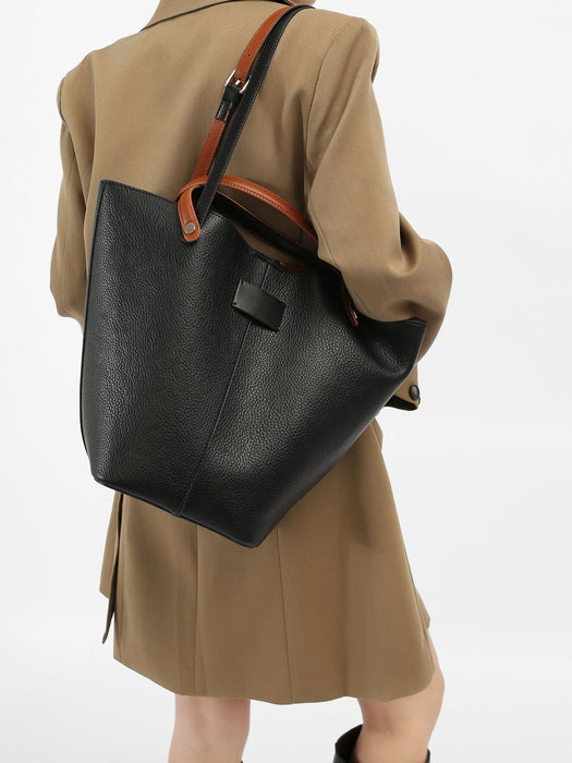 Vintage Lychee Pattern Vegetable Basket Handbag Versatile Shoulder Tote Bag