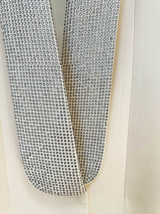 Dio Trendy Backless Blazer Skirt with Diamond Detail - Dio Kollections