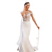 Dio Women's Elegant Off the Shoulder African Mermaid Lace Wedding Dress With Detachable Train. - Dio Kollections