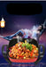 Promotional image of a cooking pot with food, featuring a model and text in Chinese.