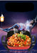 Promotional image of a cooking pot with food, featuring a model and text in Chinese.