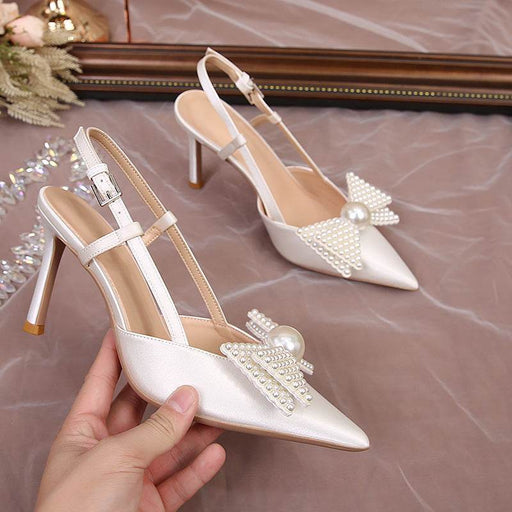 Chic Pointed Toe Hollow Sandals with Detachable Buttons for Women - Dio Kollections