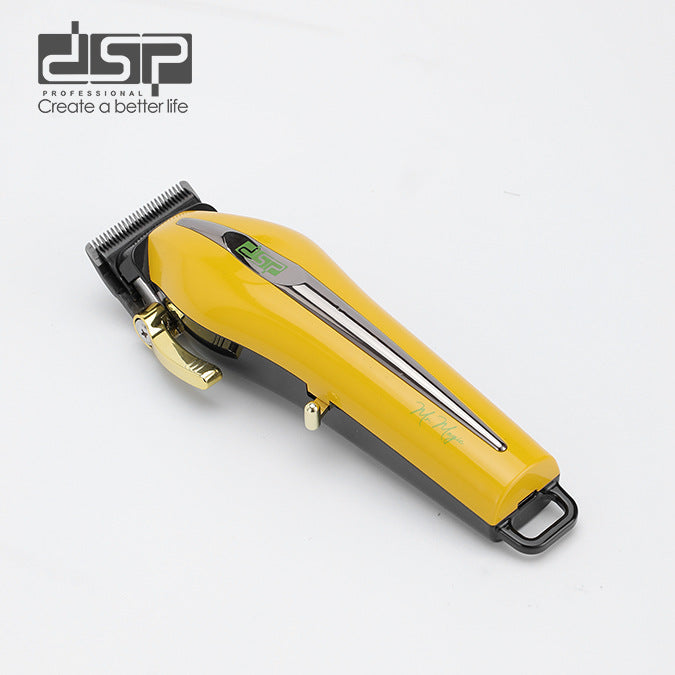 Yellow hair trimmer with black accents on a white background, featuring the DSP brand.