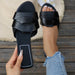 Plus Size Slippers 2025 Summer Versatile Style Cross Flat Slippers Size 35-43 - Dio Kollections