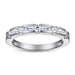 S925 Silver Women's Sterling Row Ring Same Row Diamond Zircon Women's Silver Ring Z+2 1/2 - Dio Kollections