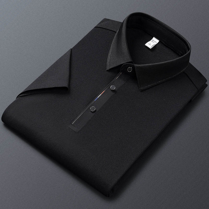 Cotton Short-sleeved Polo Shirt Men's Business Casual Lapel Solid Color Shirt - Dio Kollections