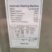 Technical specifications label on an automatic washing machine