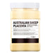 Jar of Australian Sheep Placenta jelly mask on a white background
