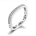 S925 Silver Women's Sterling Row Ring Same Row Diamond Zircon Women's Silver Ring Z+2 1/2 - Dio Kollections