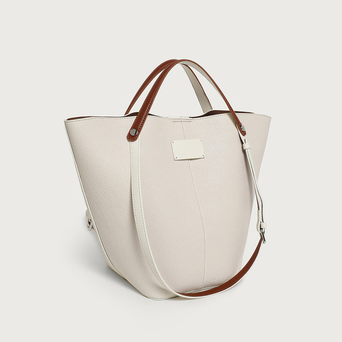 Vintage Lychee Pattern Vegetable Basket Handbag Versatile Shoulder Tote Bag