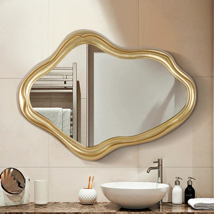 Baroque Nordic Decorative Living Room Wall Hanging Special-Shaped Makeup Mirror