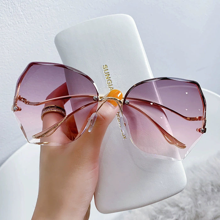 Dio Gradient Designer Vintage Pilot Retro Shades Cutting Lens Sunglasses - Dio Kollections