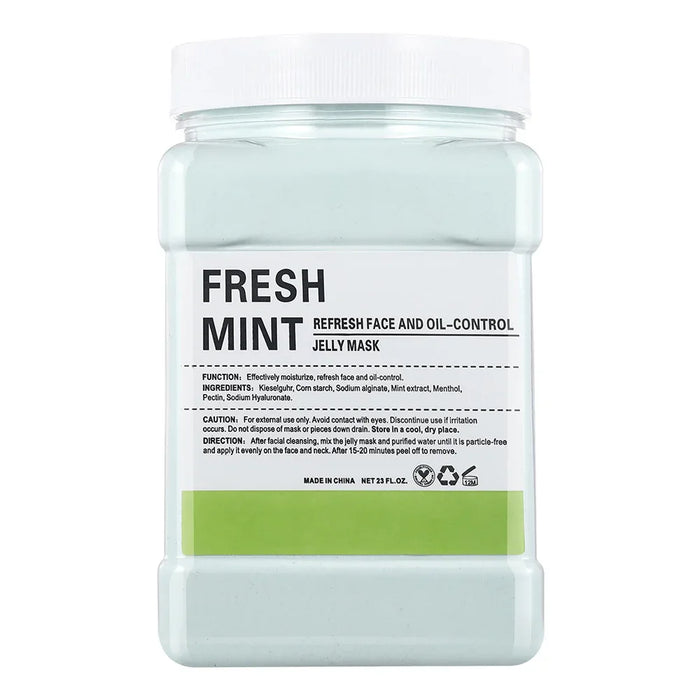 Jar of Fresh Mint Refresh Face and Oil-Control Jelly Mask on a white background
